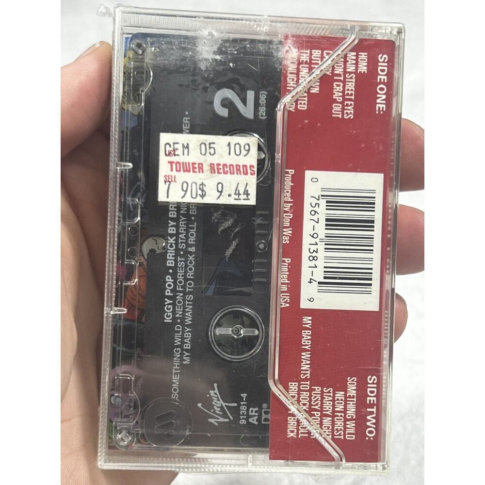 Brick by Brick by Iggy Pop (Cassette Tape, 1990, Virgin, USA) New/Sealed - Picture 13 of 15